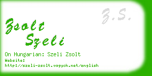 zsolt szeli business card